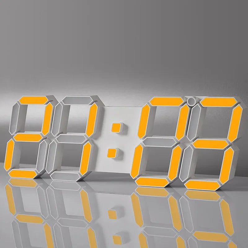 3D LED Wall Clock Large Digital Wall Clock