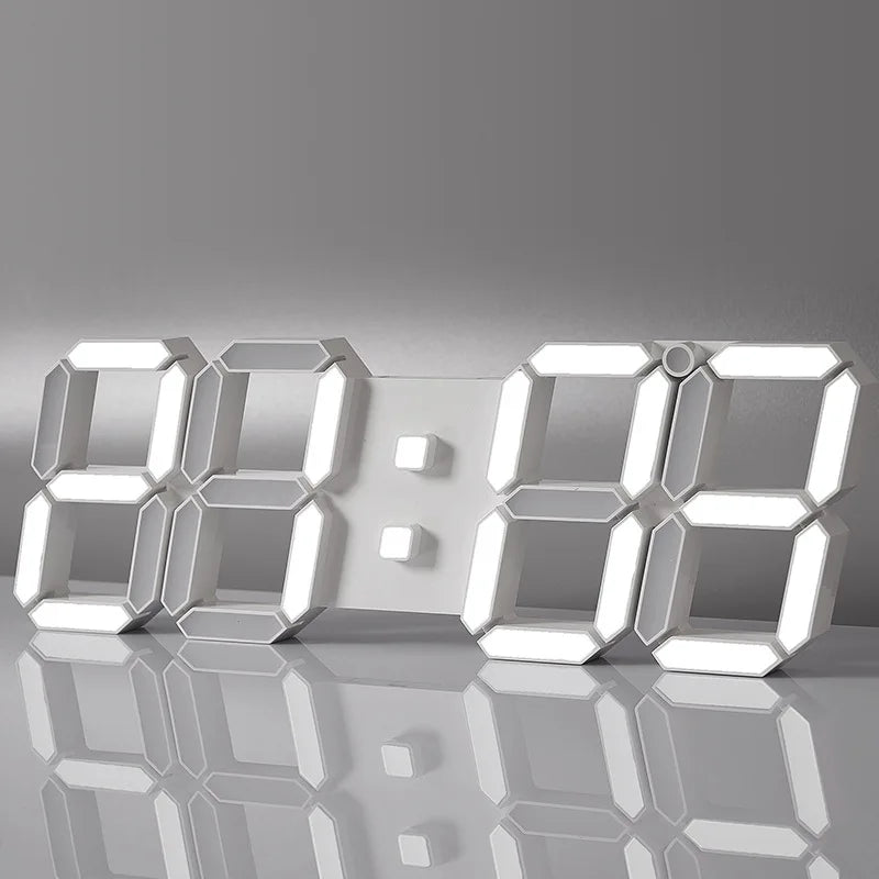 3D LED Wall Clock Large Digital Wall Clock