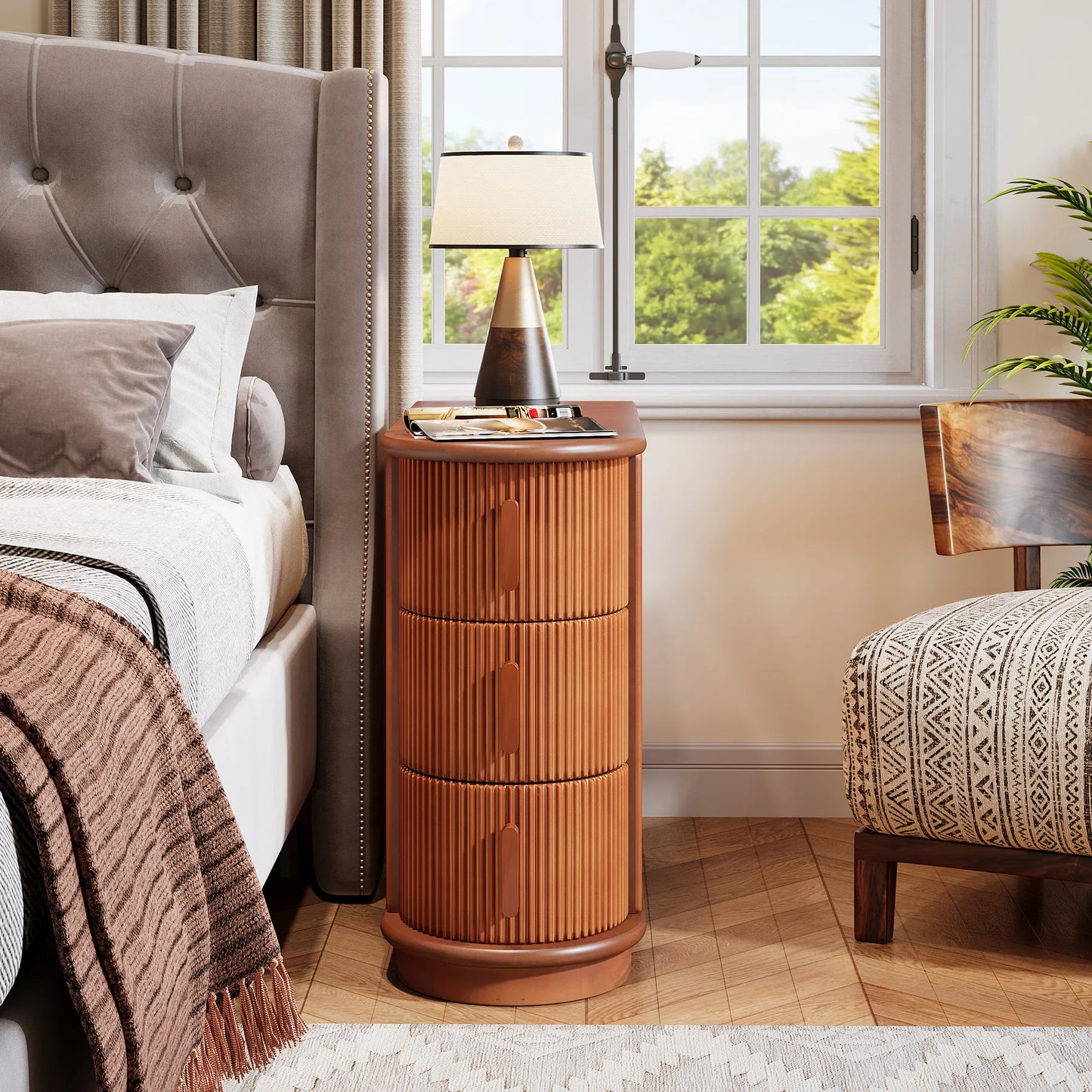 Solid Wood End Table