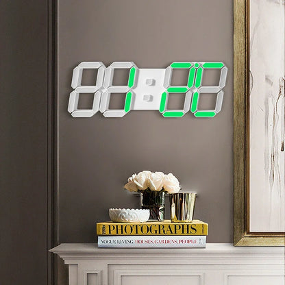 3D LED Wall Clock Large Digital Wall Clock