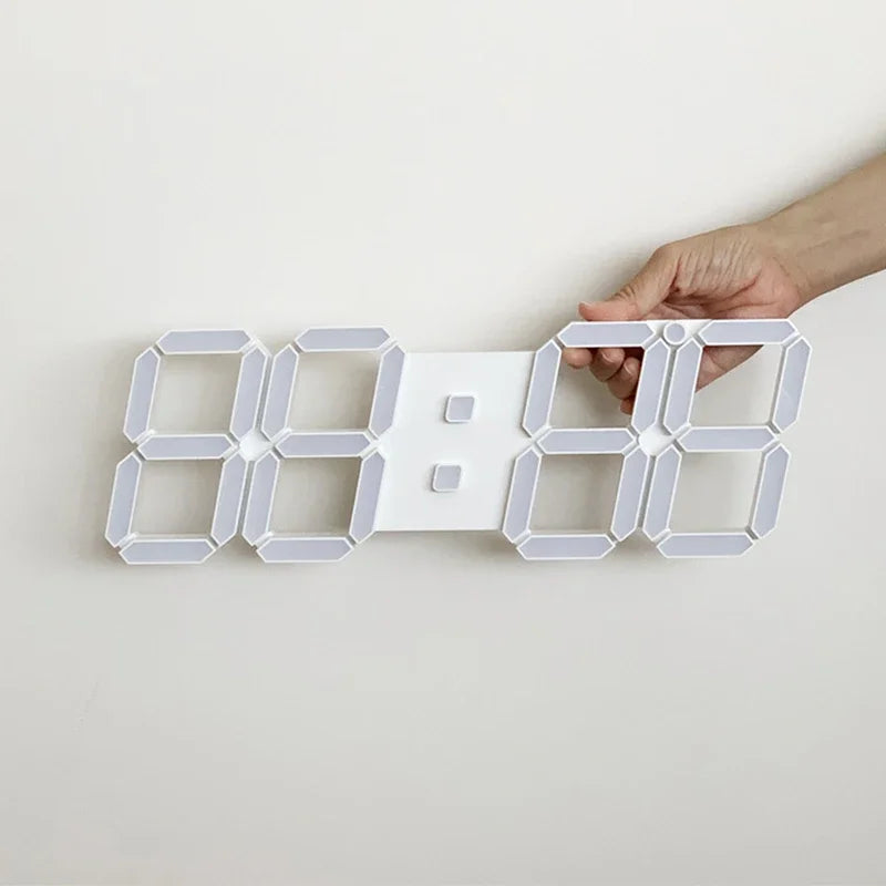 3D LED Wall Clock Large Digital Wall Clock