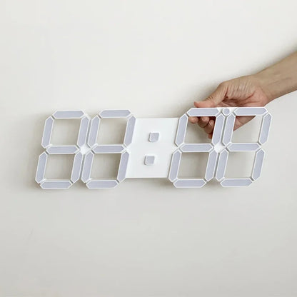 3D LED Wall Clock Large Digital Wall Clock
