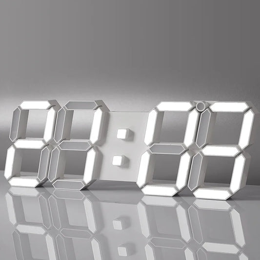 3D LED Wall Clock Large Digital Wall Clock