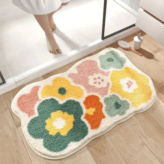 1Pc 40*60cm Cute Flower Bathroom Rug