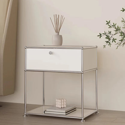 Luxury Modern Bedside Table Drawers Metal Nordic Storage